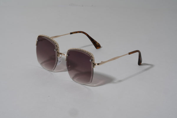 NK BROWN GEOMETRIC SUNGLASSES