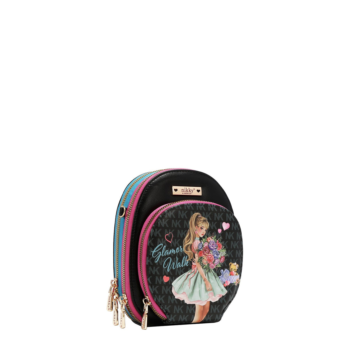 BANDOLERA CRUZADA PEQUEÑA (GLAMOROUS WALK-NEGRO)