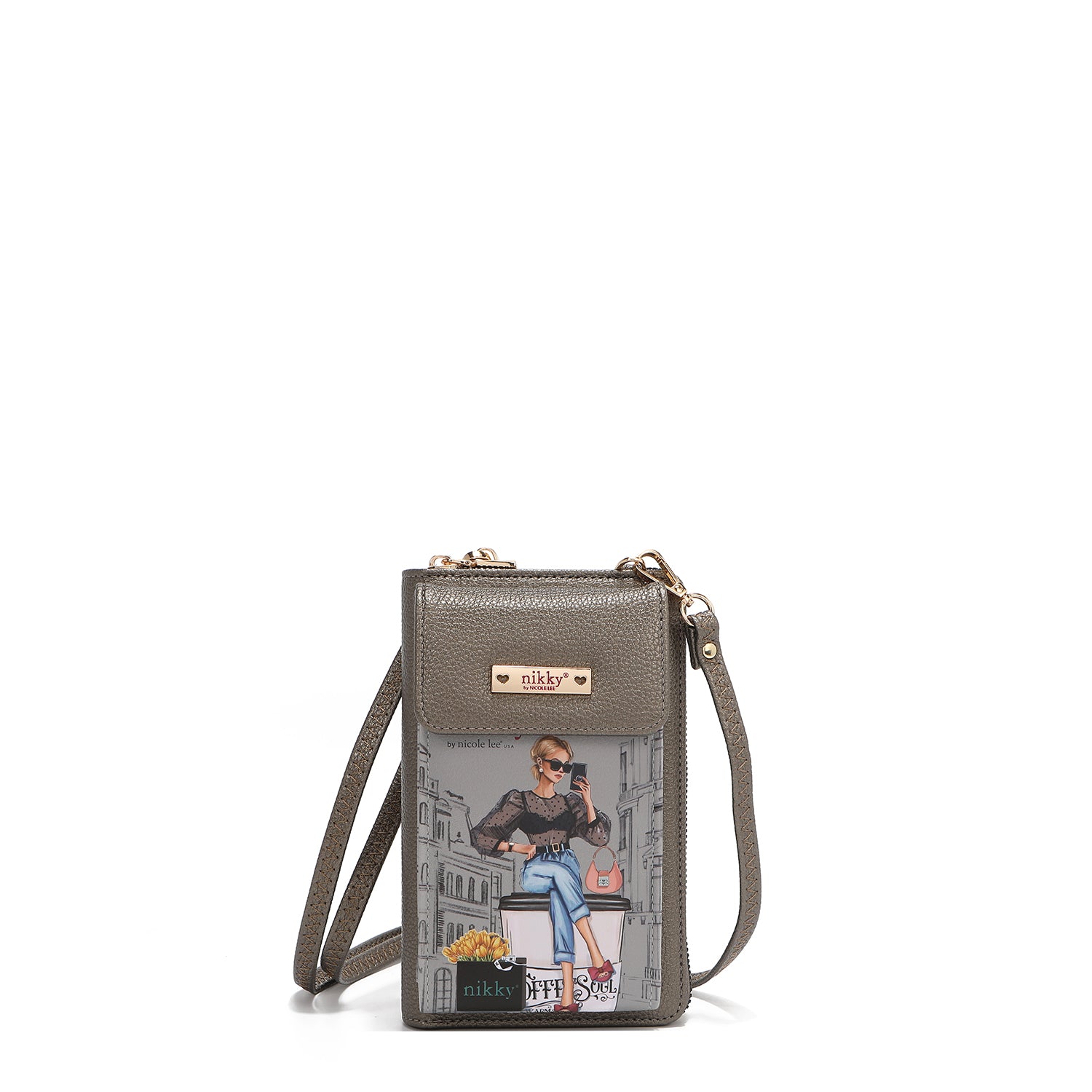 SAC À BANDOULIÈRE/PORTEFEUILLE POUR TÉLÉPHONE (<tc>URBAN COFFEE DREAM</tc>)