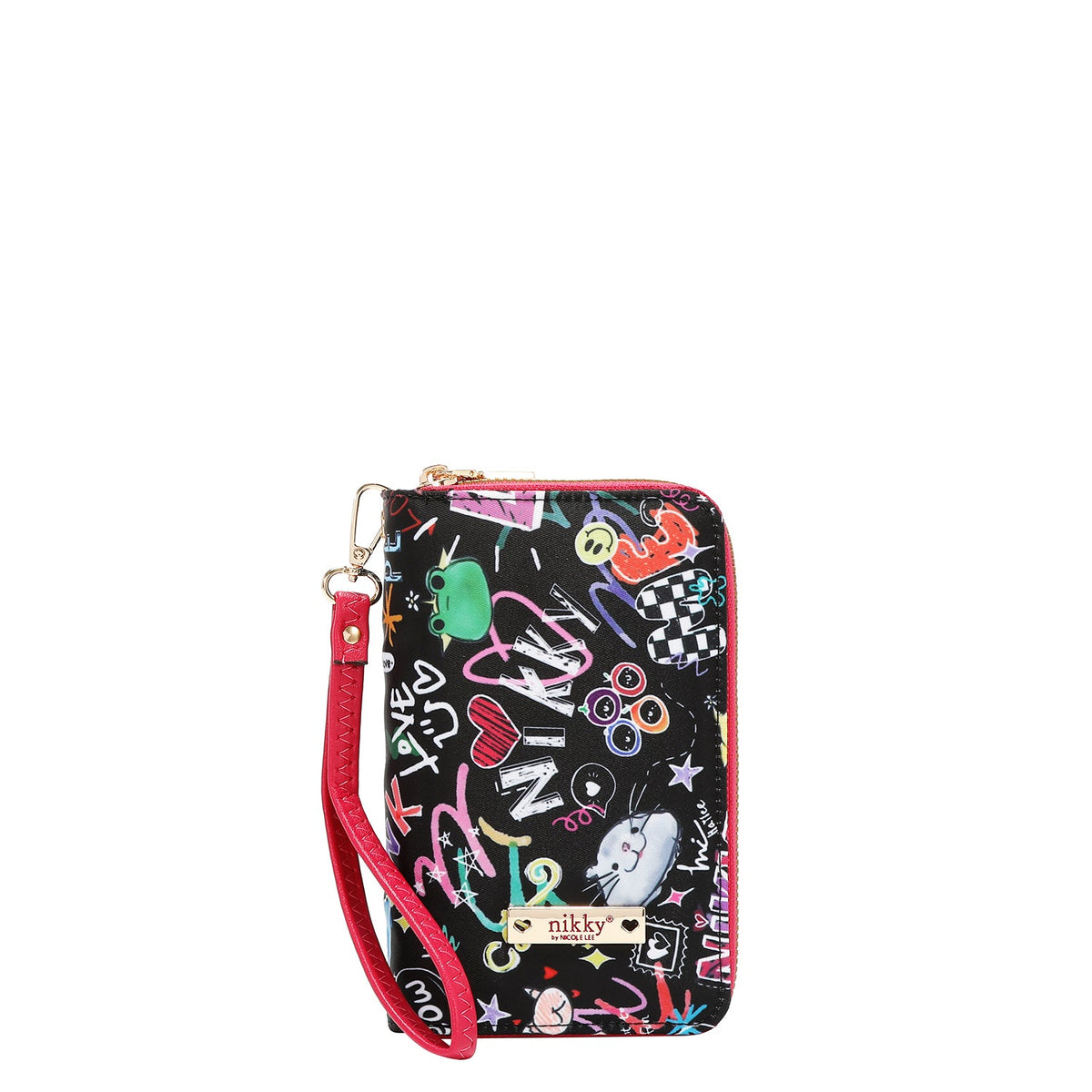 CARTERA MEDIANA CON DOBLE CREMALLERA (JUST FOR FUN-NEGRO)
