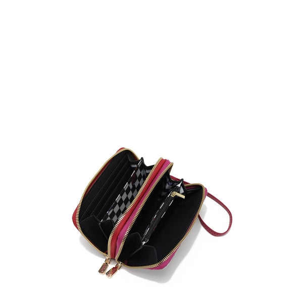 MEDIUM WALLET WITH DOUBLE ZIPPER (<tc>I LIVE TO TRAVEL</tc>)