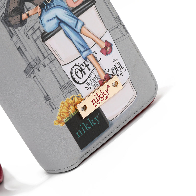 MEDIUM WALLET WITH DOUBLE ZIPPER (<tc>URBAN COFFEE DREAM</tc>)