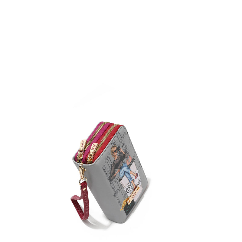 MEDIUM WALLET WITH DOUBLE ZIPPER (<tc>URBAN COFFEE DREAM</tc>)