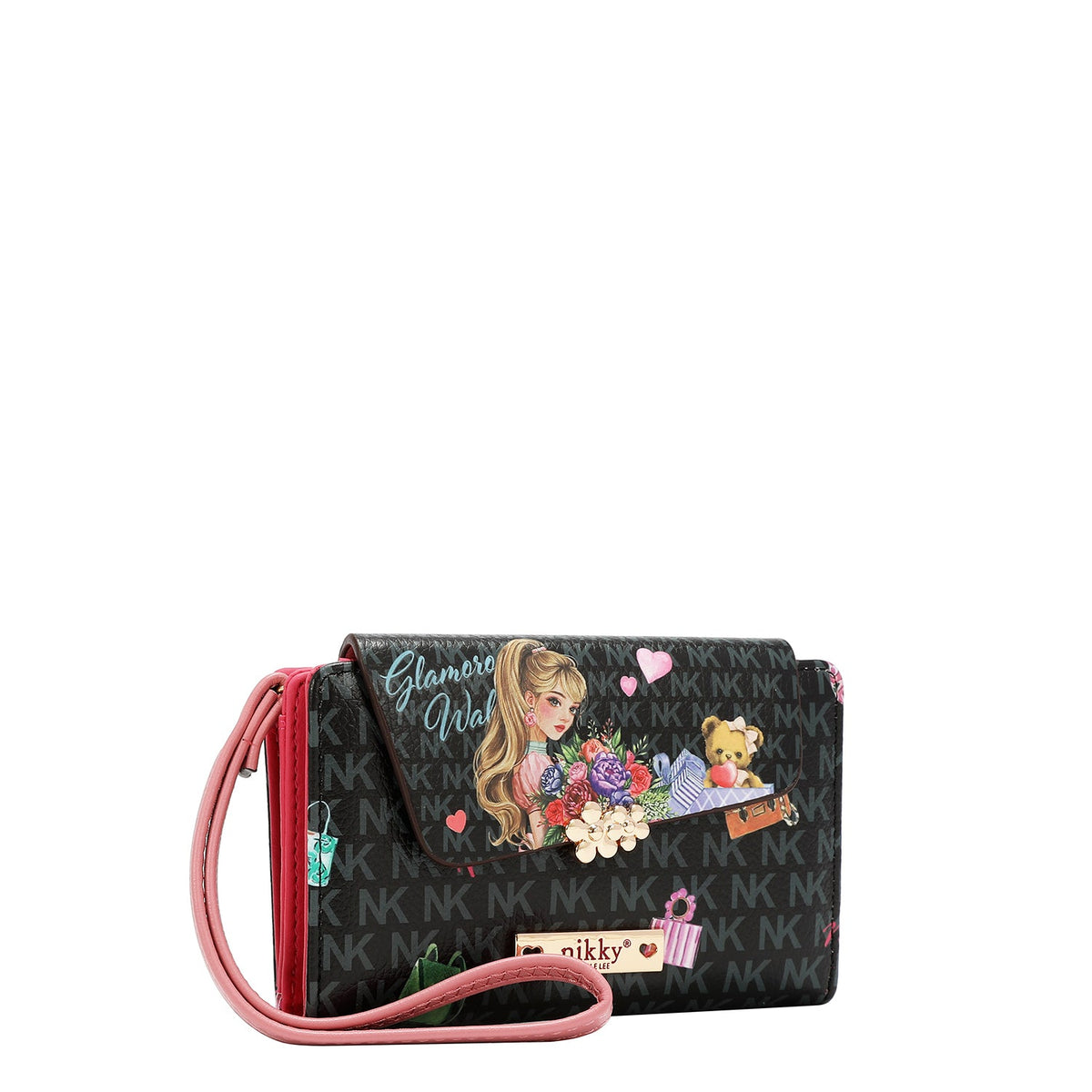 CARTERA PLEGABLE PEQUEÑA NIKKY (GLAMOROUS WALK-NEGRO)
