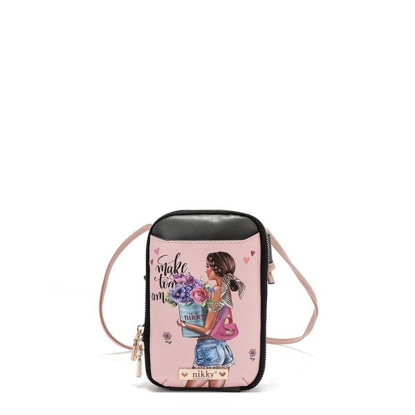 CROSSBODY BAG WITH ZIPPER FOR PHONE/WALLET (<tc>FLOWER DAY</tc>)