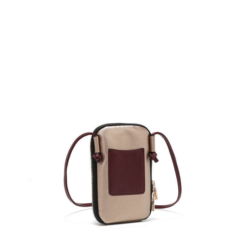 CROSSBODY BAG WITH ZIPPER FOR PHONE/WALLET (<tc>I LIVE TO TRAVEL</tc>)