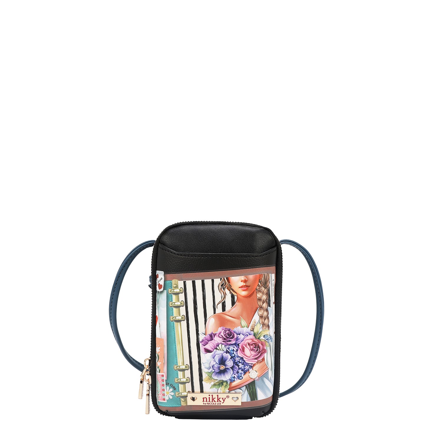 UMHÄNGETASCHE MIT REISSVERSCHLUSS FÜR HANDY/GELDBÖRSE (<tc>NOSTALGIA</tc>)