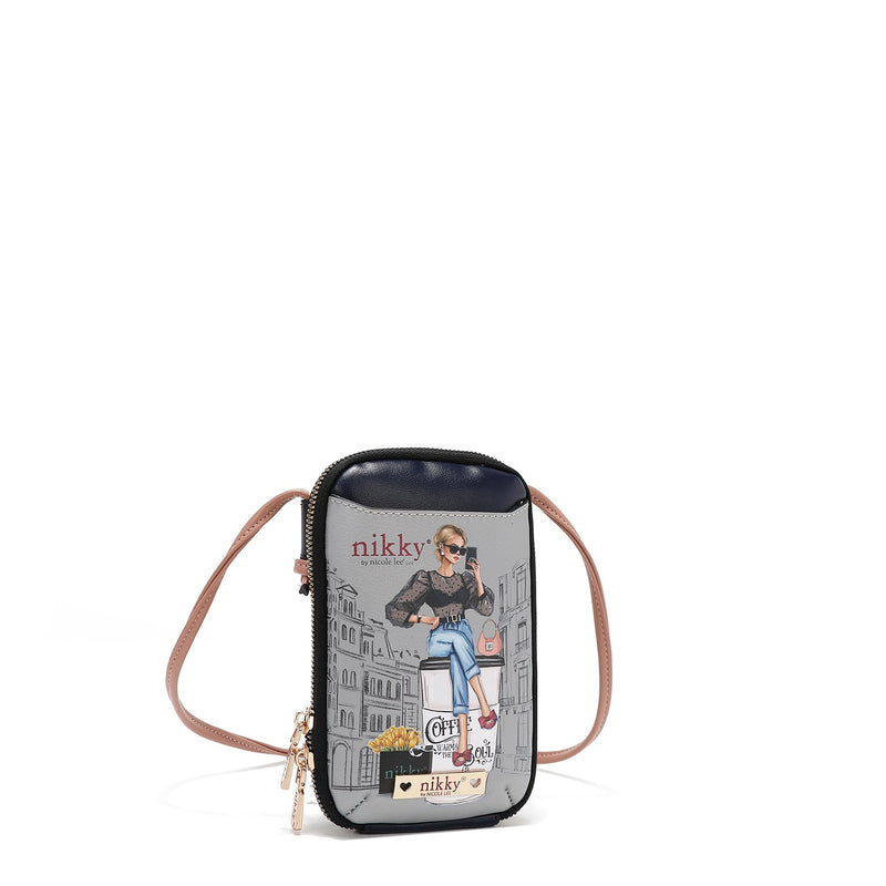 CROSSBODY BAG WITH ZIPPER FOR PHONE/WALLET (<tc>URBAN COFFEE DREAM</tc>)