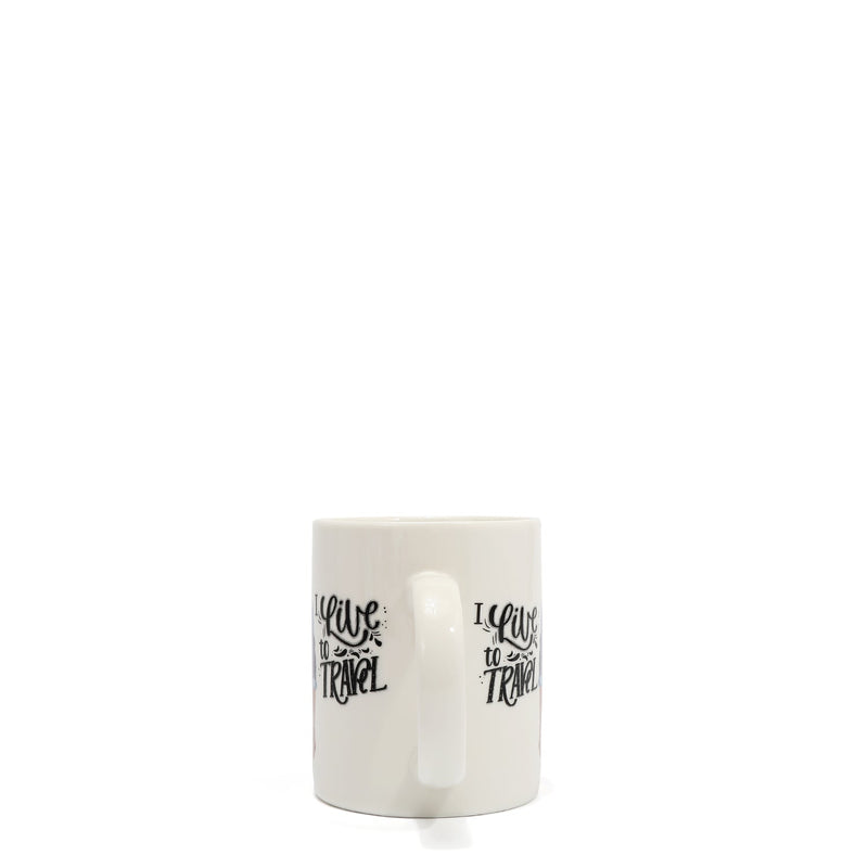 CERAMIC CUP (<tc>I LIVE TO TRAVEL</tc>)