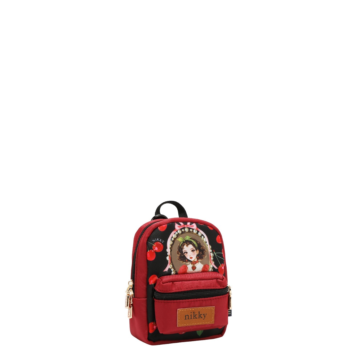 MINI MOCHILA MONEDERO (CHERRY LIPS-NEGRO)