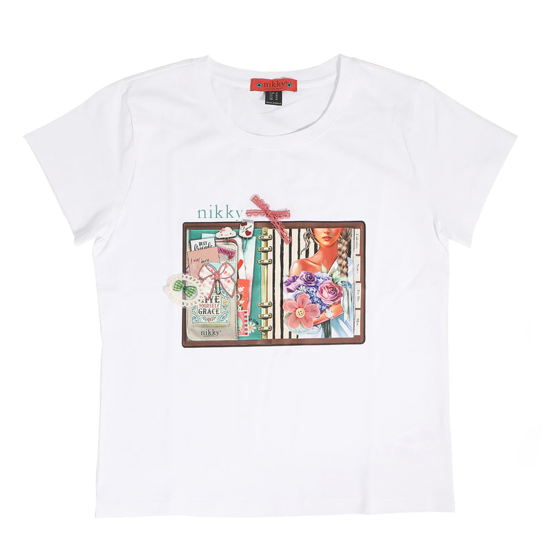 CAMISETA DE MODA (NOSTALGIA BLANCO)