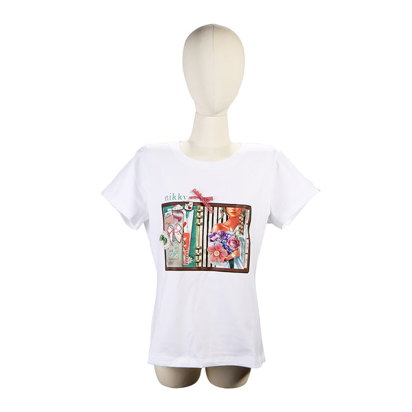 CAMISETA DE MODA (NOSTALGIA BLANCO)