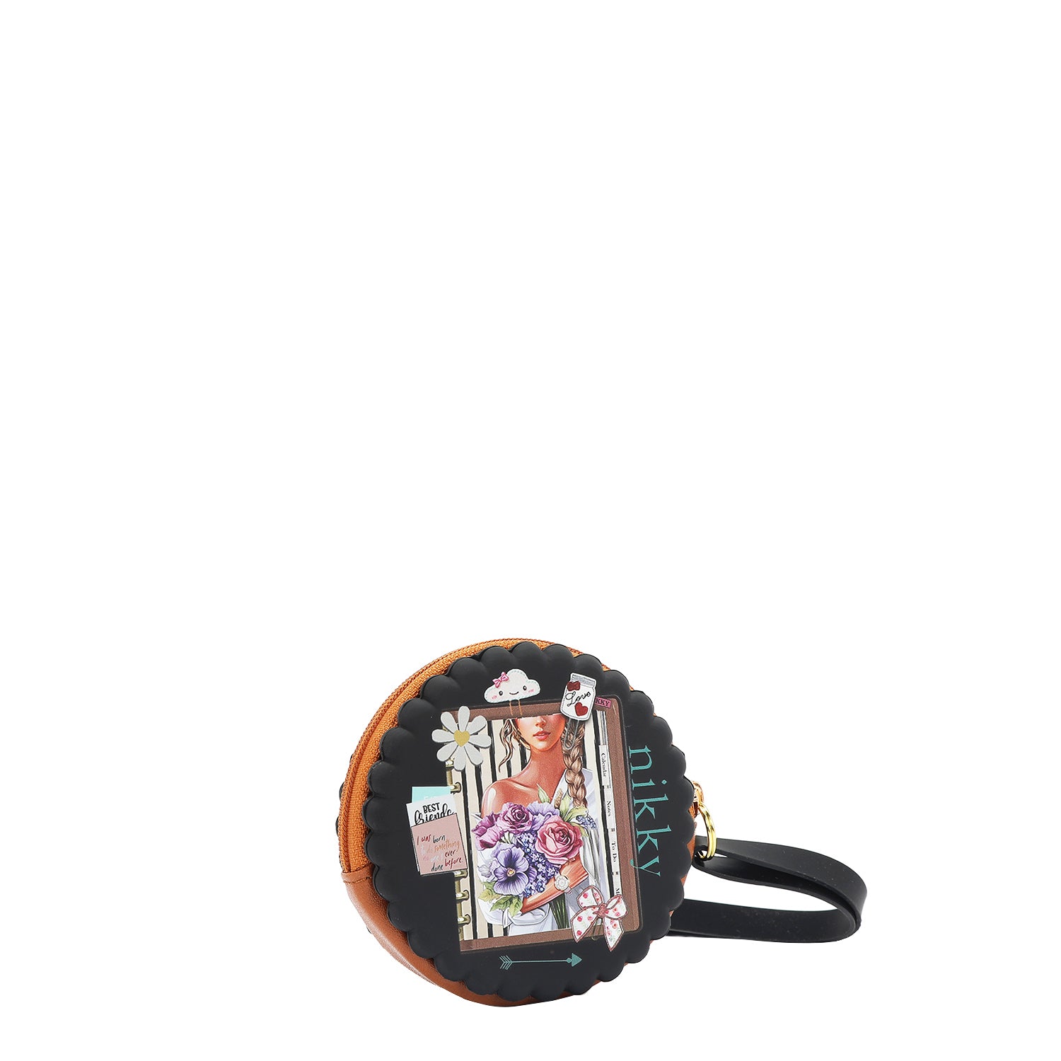 RUNDE SILIKONHÜLLE MIT ARMBAND (<tc>NOSTALGIA</tc> SCHWARZ)