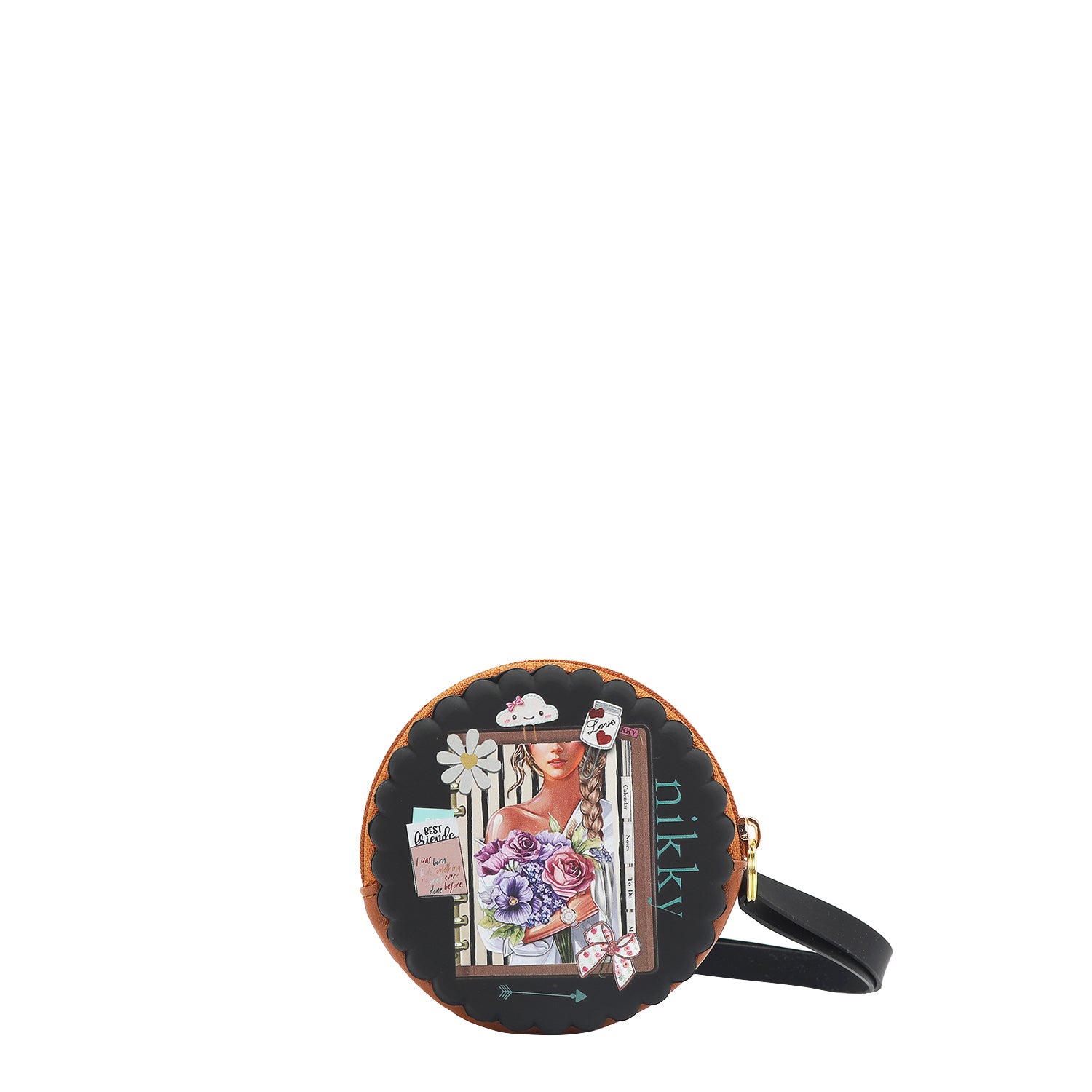 RUNDE SILIKONHÜLLE MIT ARMBAND (<tc>NOSTALGIA</tc> SCHWARZ)
