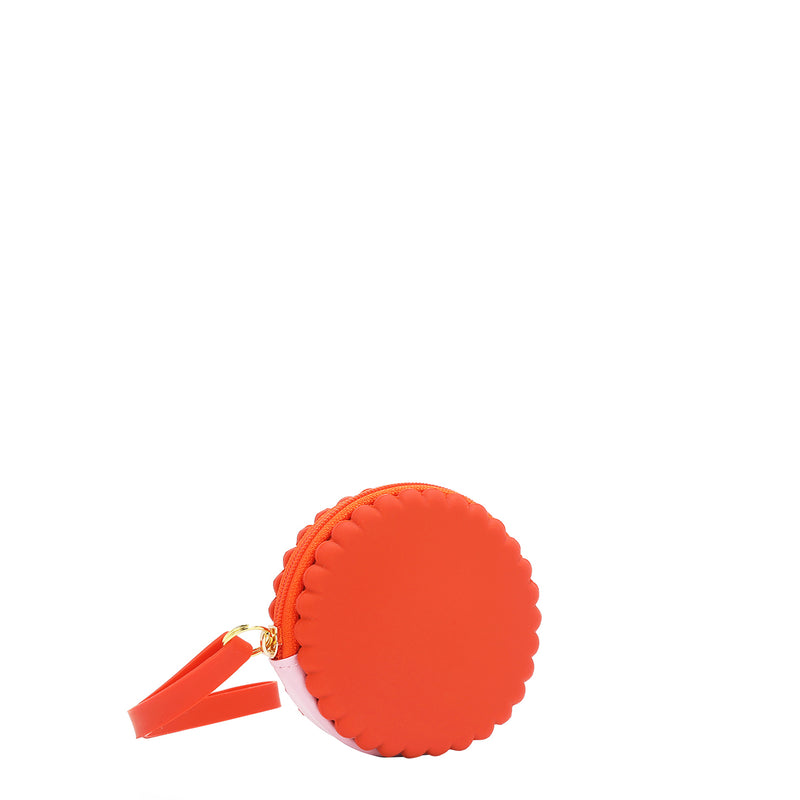 ESTUCHE REDONDO DE SILICONA CON PULSERA (NOSTALGIA NARANJA)