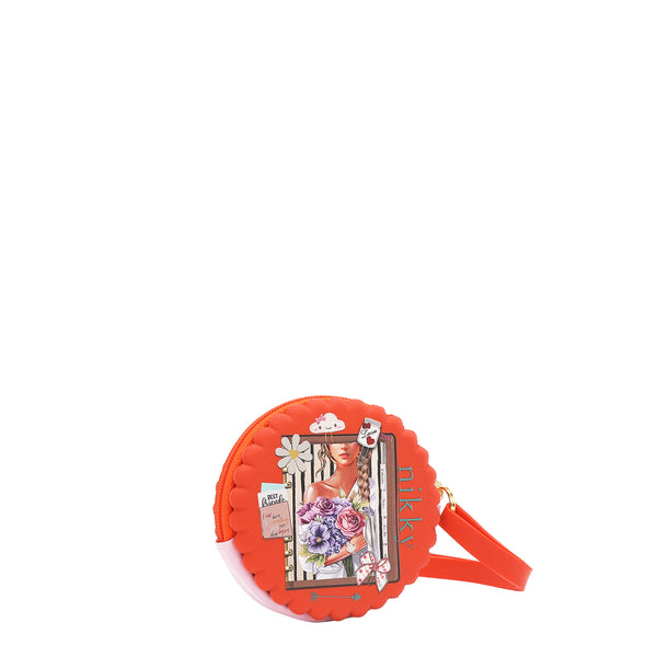 ESTUCHE REDONDO DE SILICONA CON PULSERA (NOSTALGIA NARANJA)