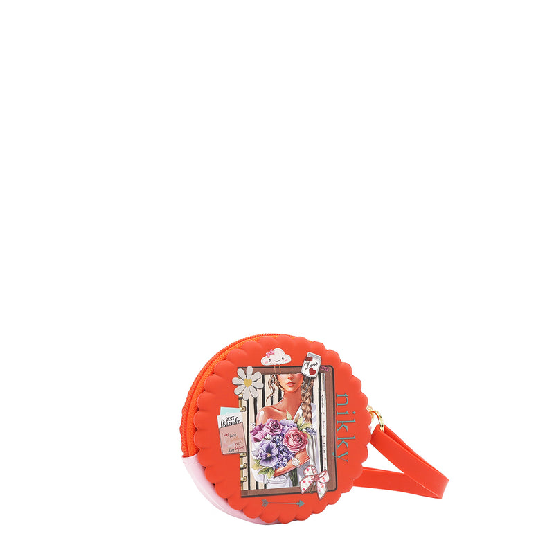ESTUCHE REDONDO DE SILICONA CON PULSERA (NOSTALGIA NARANJA)