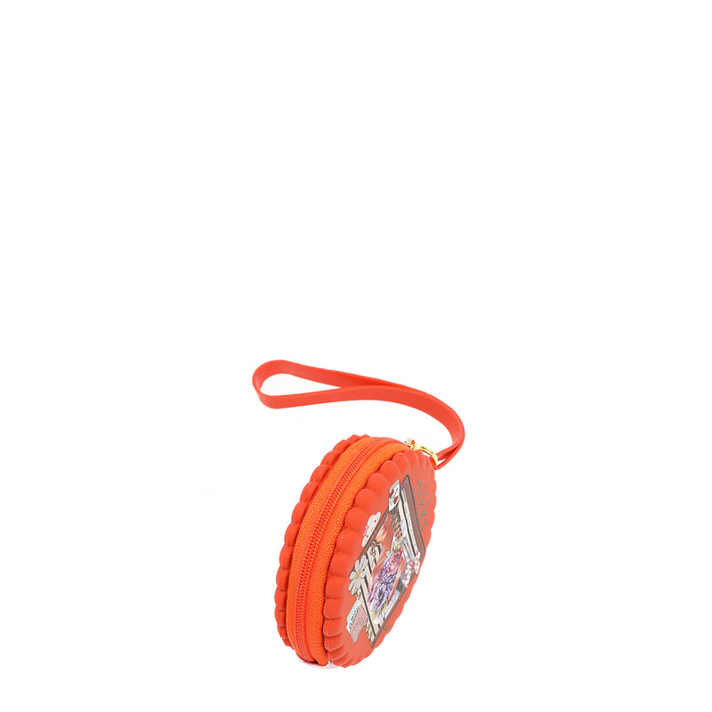ESTUCHE REDONDO DE SILICONA CON PULSERA (NOSTALGIA NARANJA)
