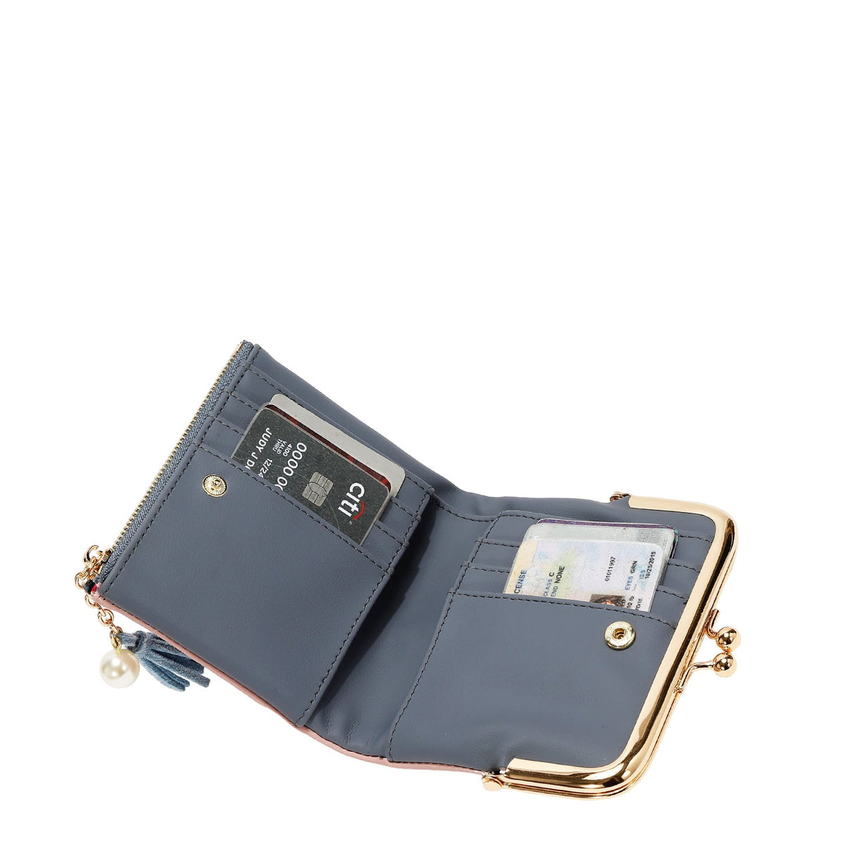 MONEDERO CON BLOQUEO DE BESO (GLAMOROUS WALK-BLANCO)