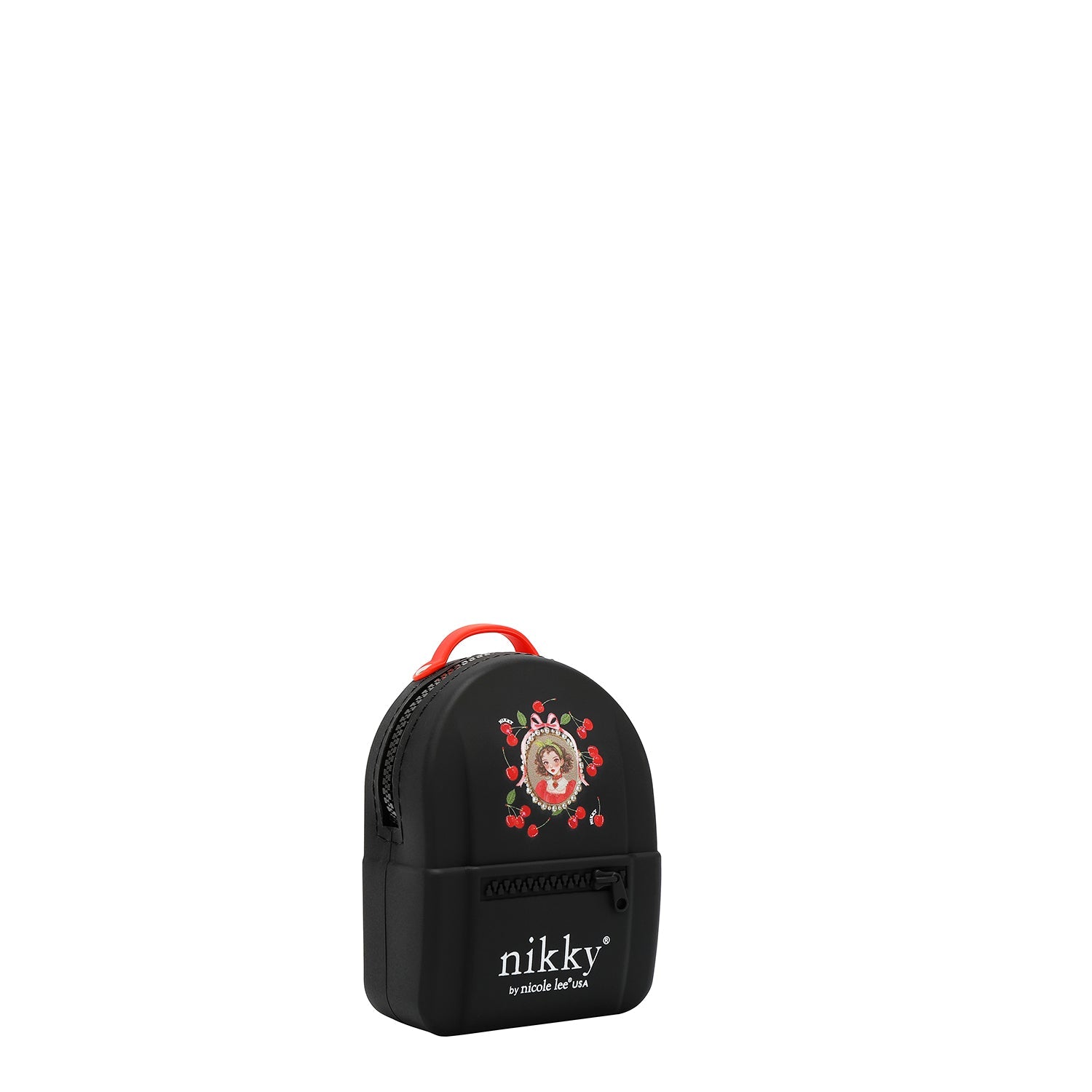 MINI BACKPACK WALLET (<tc>CHERRY LIPS</tc> - BLACK)