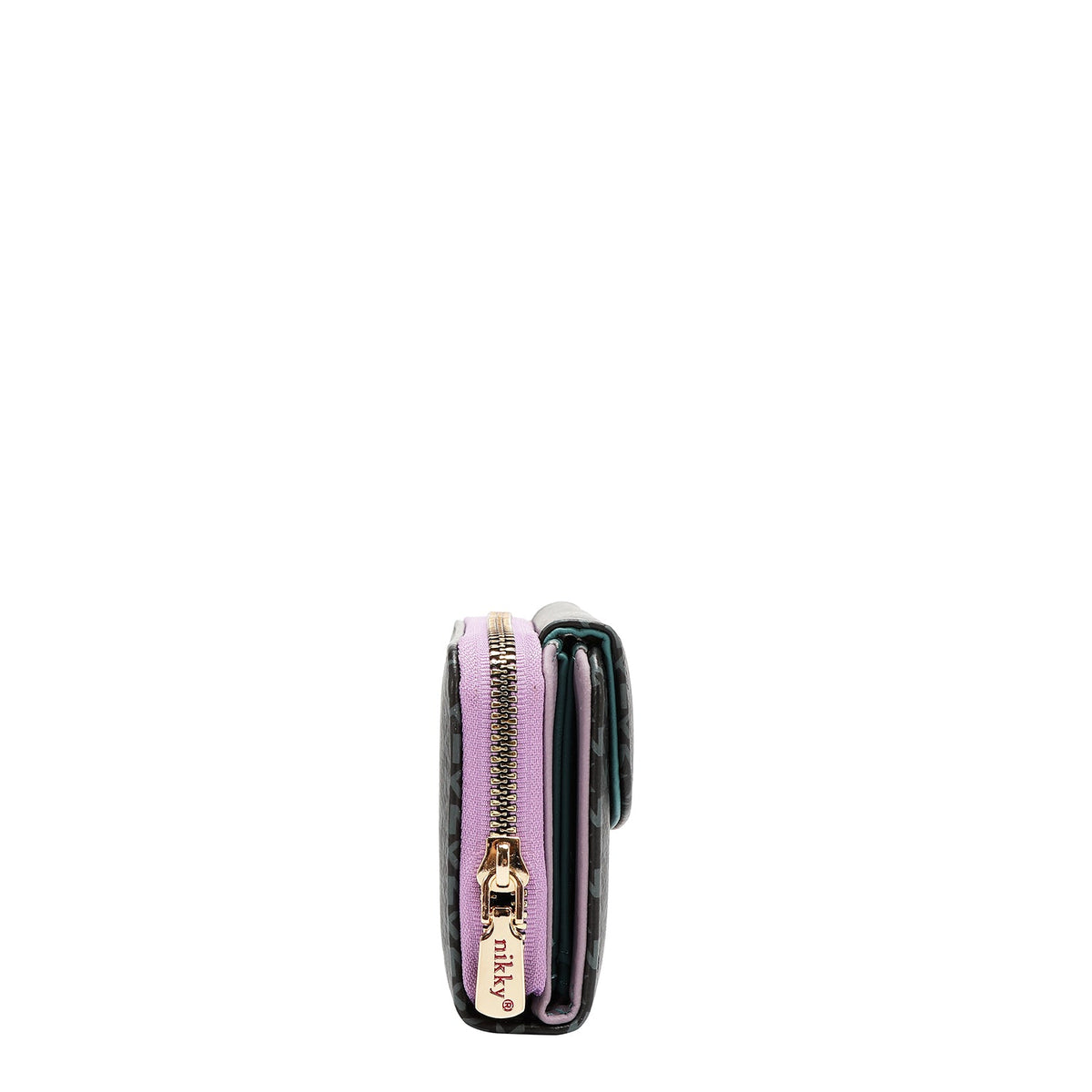 CARTERA CON SOLAPA Y CIERRE DE CREMALLERA (GLAMOROUS WALK-NEGRO)