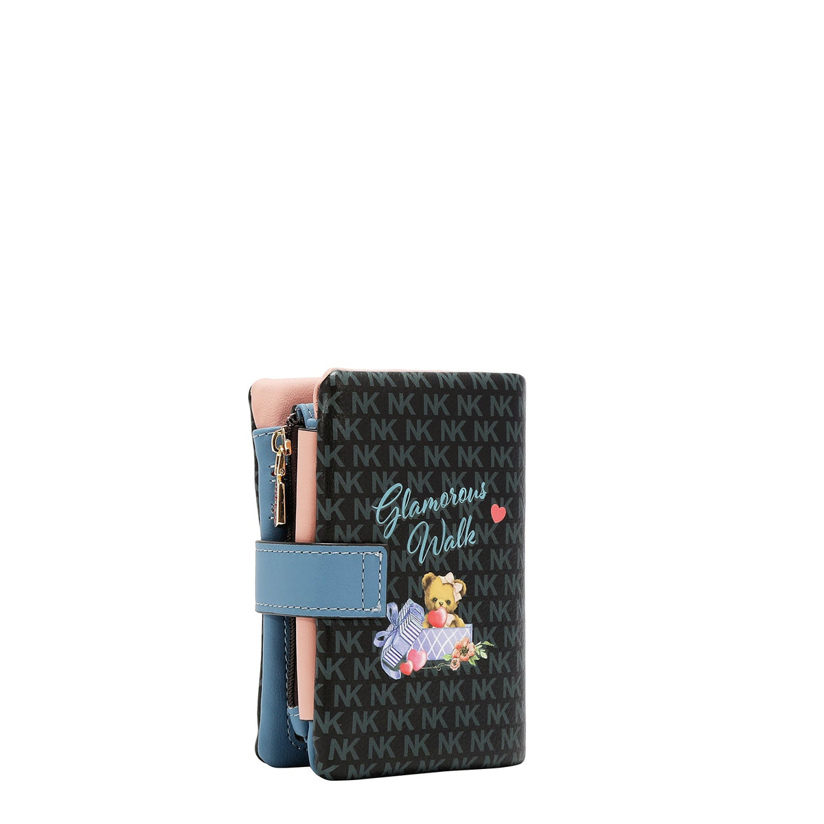 CARTERA DE 3 PLIEGUES (GLAMOROUS WALK-NEGRO)