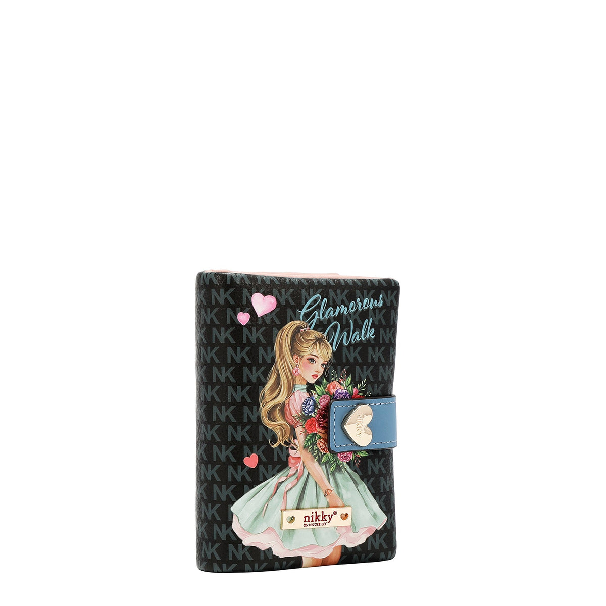CARTERA DE 3 PLIEGUES (GLAMOROUS WALK-NEGRO)
