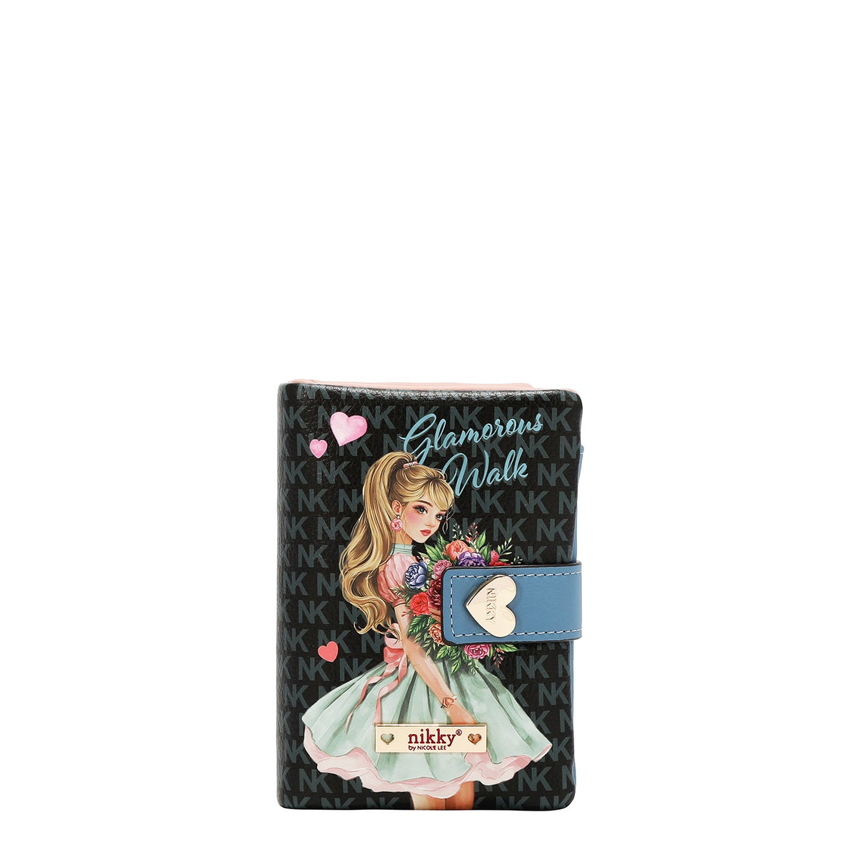 CARTERA DE 3 PLIEGUES (GLAMOROUS WALK-NEGRO)