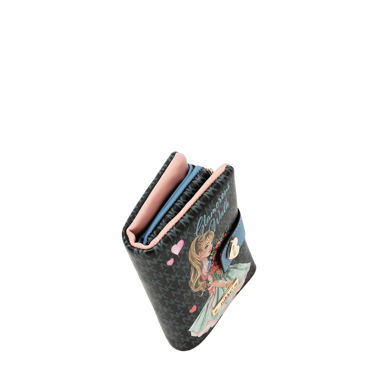 CARTERA DE 3 PLIEGUES (GLAMOROUS WALK-NEGRO)