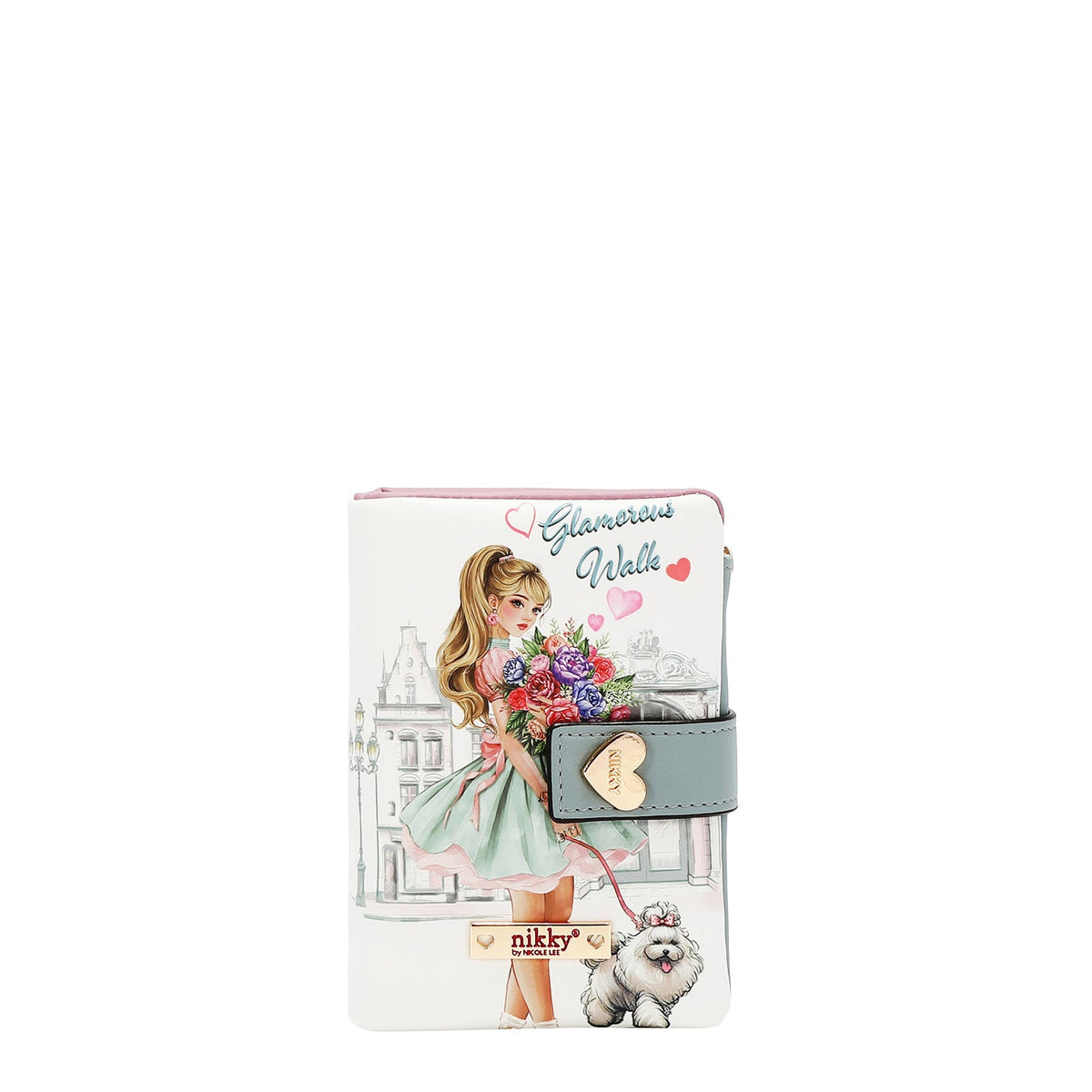 CARTERA DE 3 PLIEGUES (GLAMOROUS WALK-BLANCO)