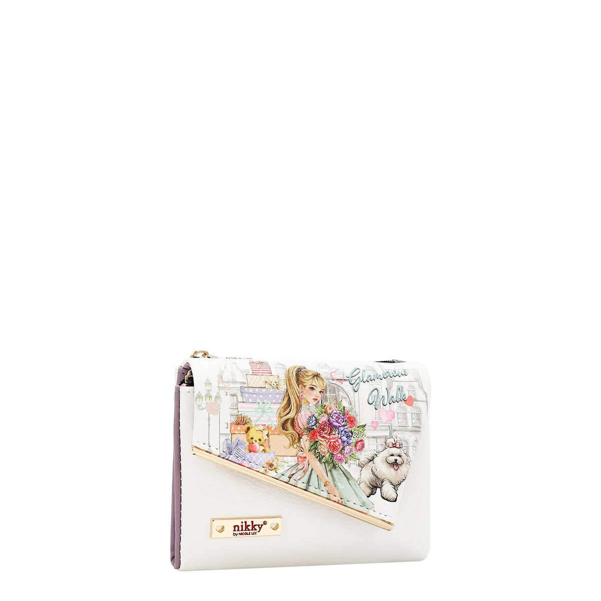 CARTERA ESTILO SOBRE (GLAMOROUS WALK-BLANCO)