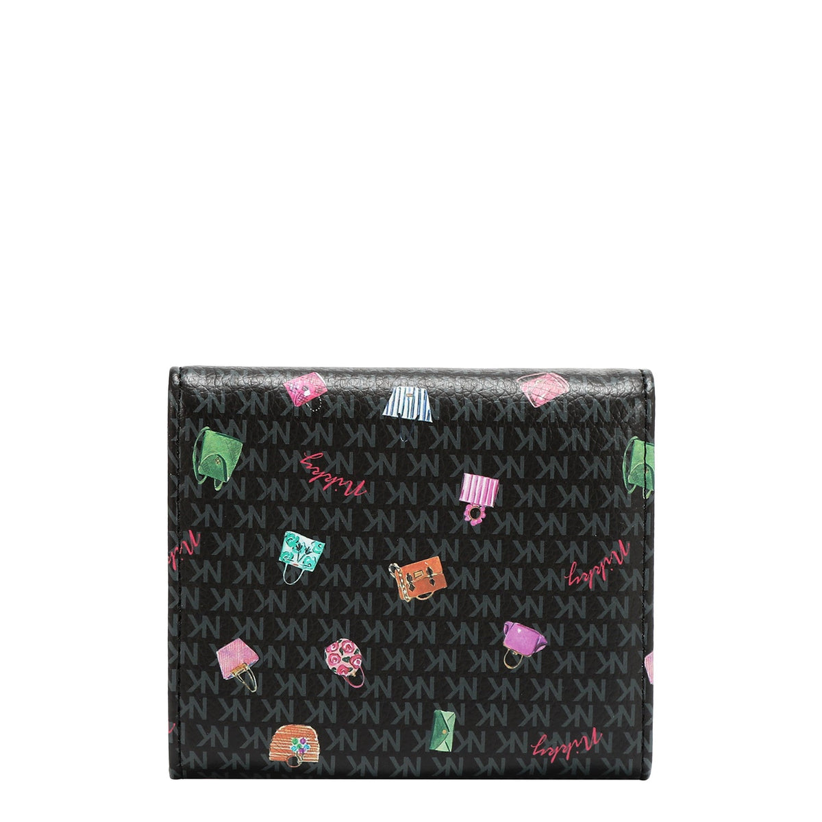 CARTERA COMPACTA DOBLE SOLAPA (GLAMOROUS WALK-NEGRO)