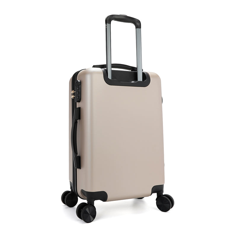 ABS PLASTIC CABIN SUITCASE (<tc>I LIVE TO TRAVEL</tc>)