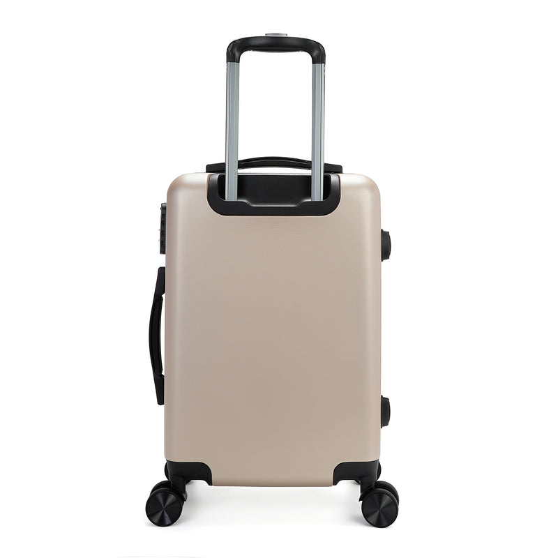 ABS PLASTIC CABIN SUITCASE (<tc>I LIVE TO TRAVEL</tc>)