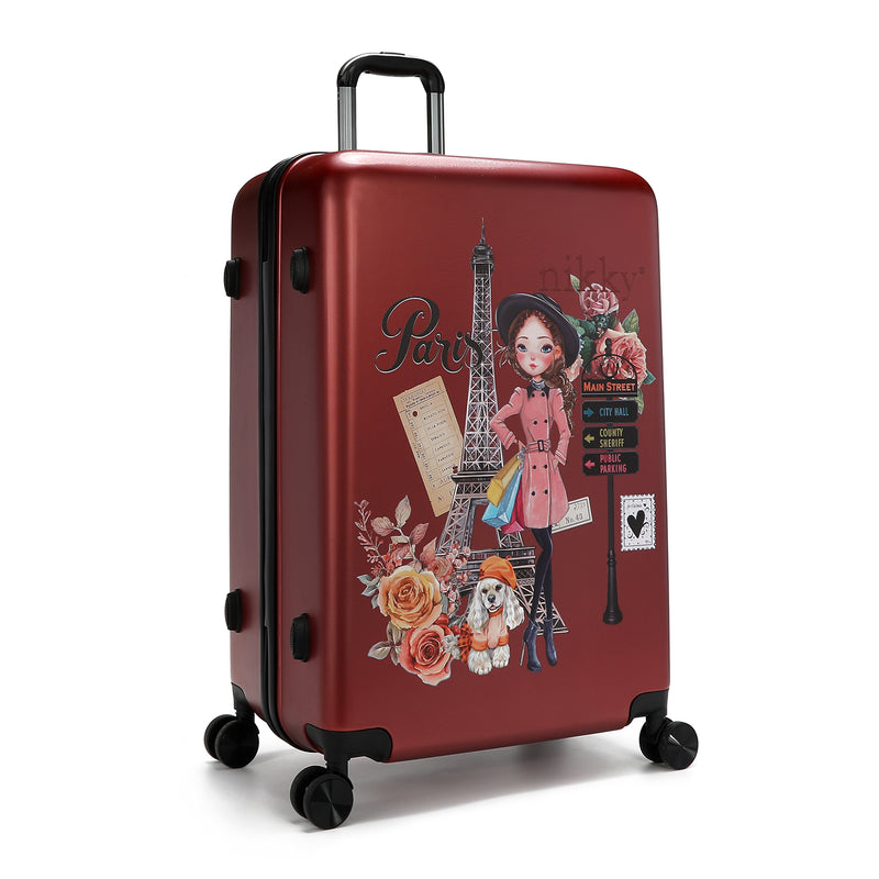 SET OF 2 ABS PLASTIC SUITCASES <tc>EMILY GOES PARIS</tc>