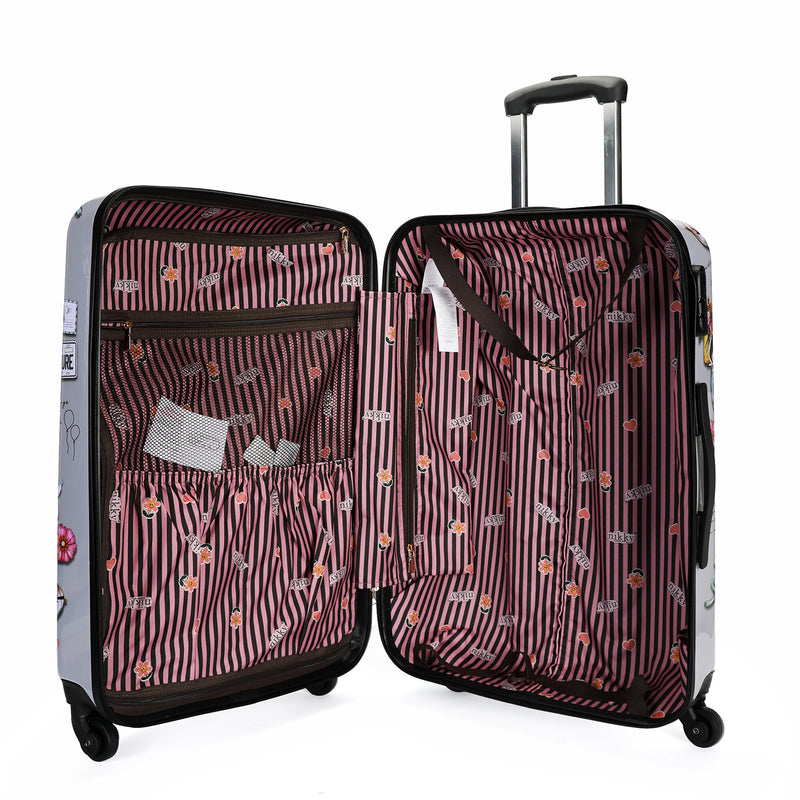SET OF 2 ABS PLASTIC SUITCASES <tc><tc>One Happy Family</tc></tc>