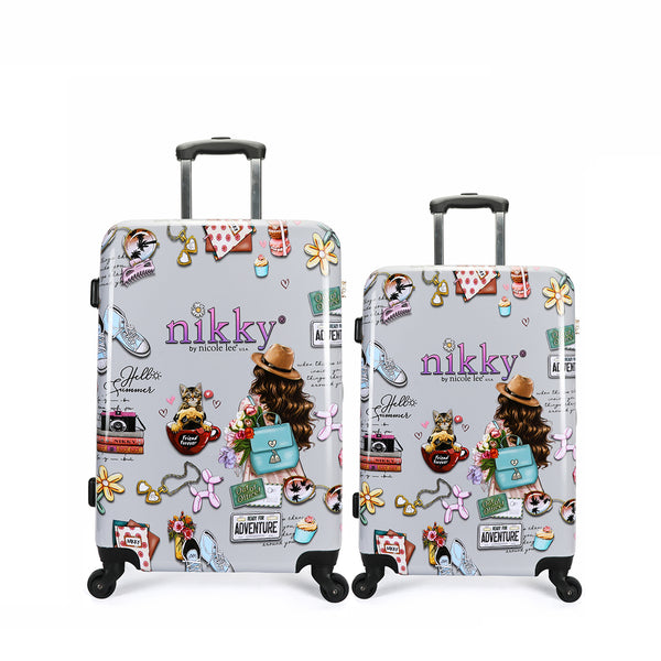 SET OF 2 ABS PLASTIC SUITCASES <tc><tc><tc>Nikky</tc> World</tc></tc>