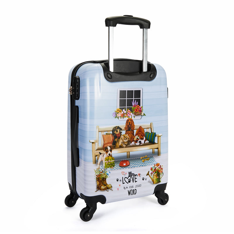 SET OF 2 ABS PLASTIC SUITCASES <tc><tc>One Happy Family</tc></tc>