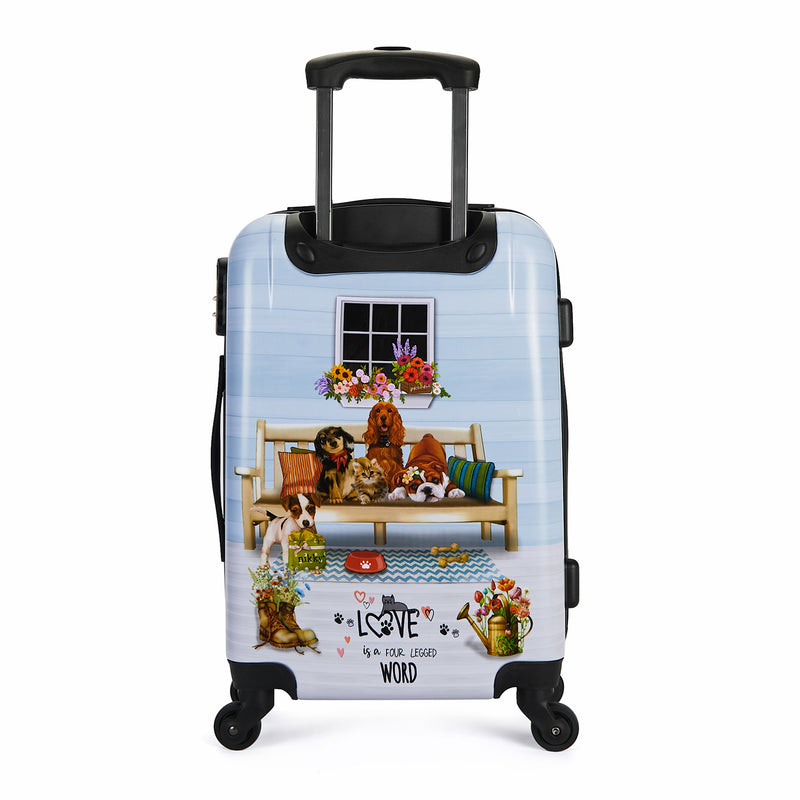SET OF 2 ABS PLASTIC SUITCASES <tc><tc>One Happy Family</tc></tc>