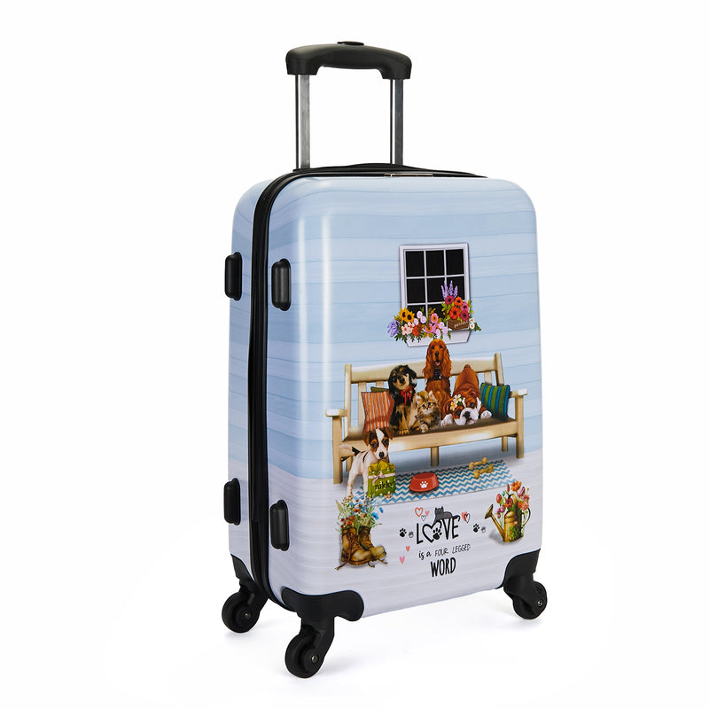 SET OF 2 ABS PLASTIC SUITCASES <tc><tc>One Happy Family</tc></tc>