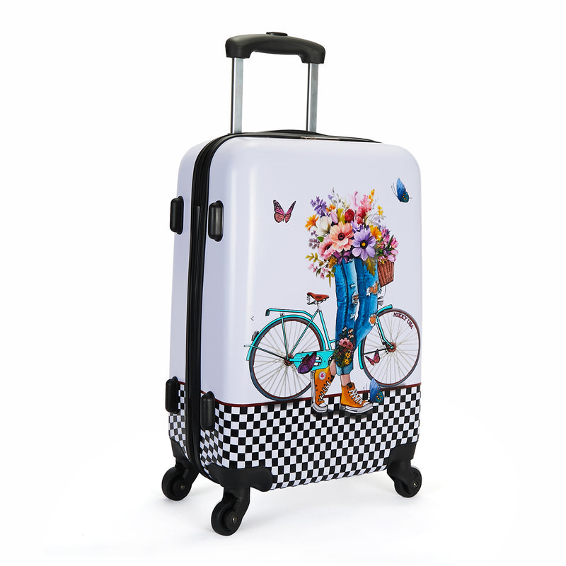 SET OF 2 ABS PLASTIC SUITCASES <tc><tc>Step By Step</tc></tc>