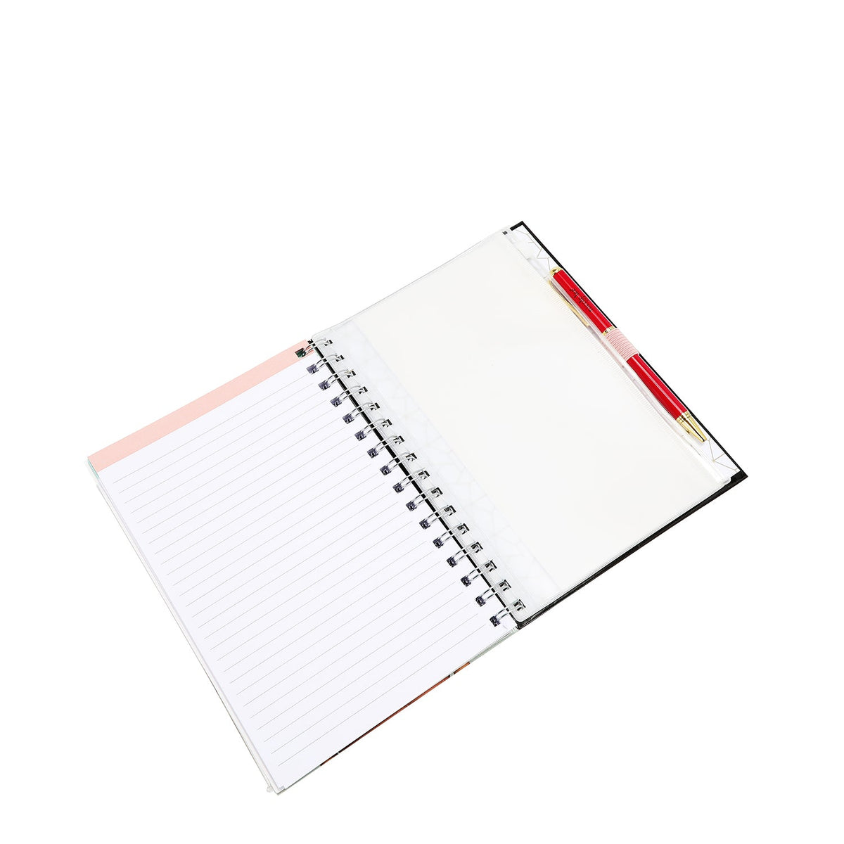 AGENDA ESPIRAL CON BOLSILLO CON CREMALLERA Y NOTAS ADHESIVAS (KEEP DREAMING)