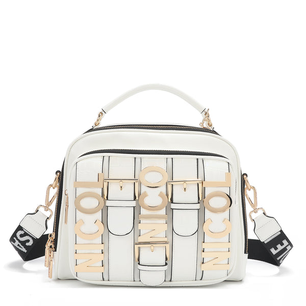 Calista handbag with upper handle (white)