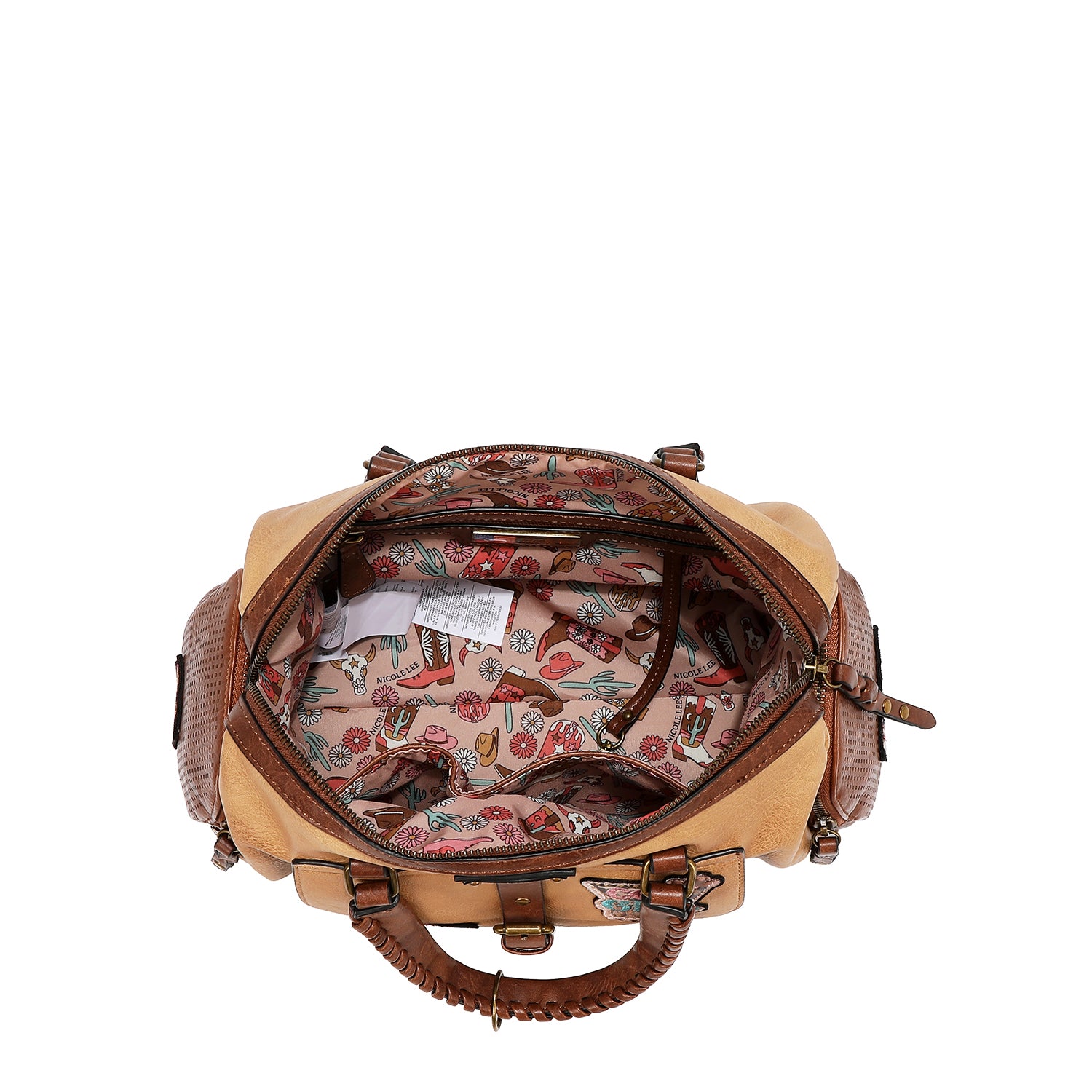 BOLSO VINTAGE BOSTON CON PARCHE (MARRON)