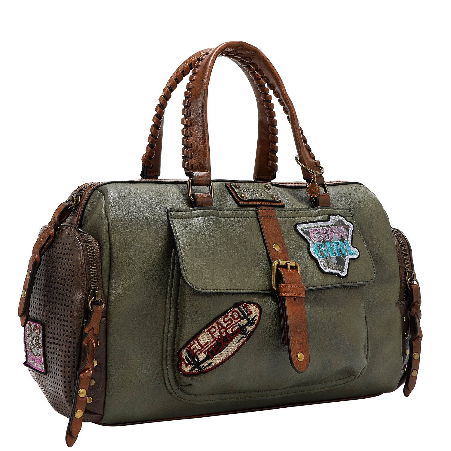 BOSTON VINTAGE CON PATCH (OLIVA)