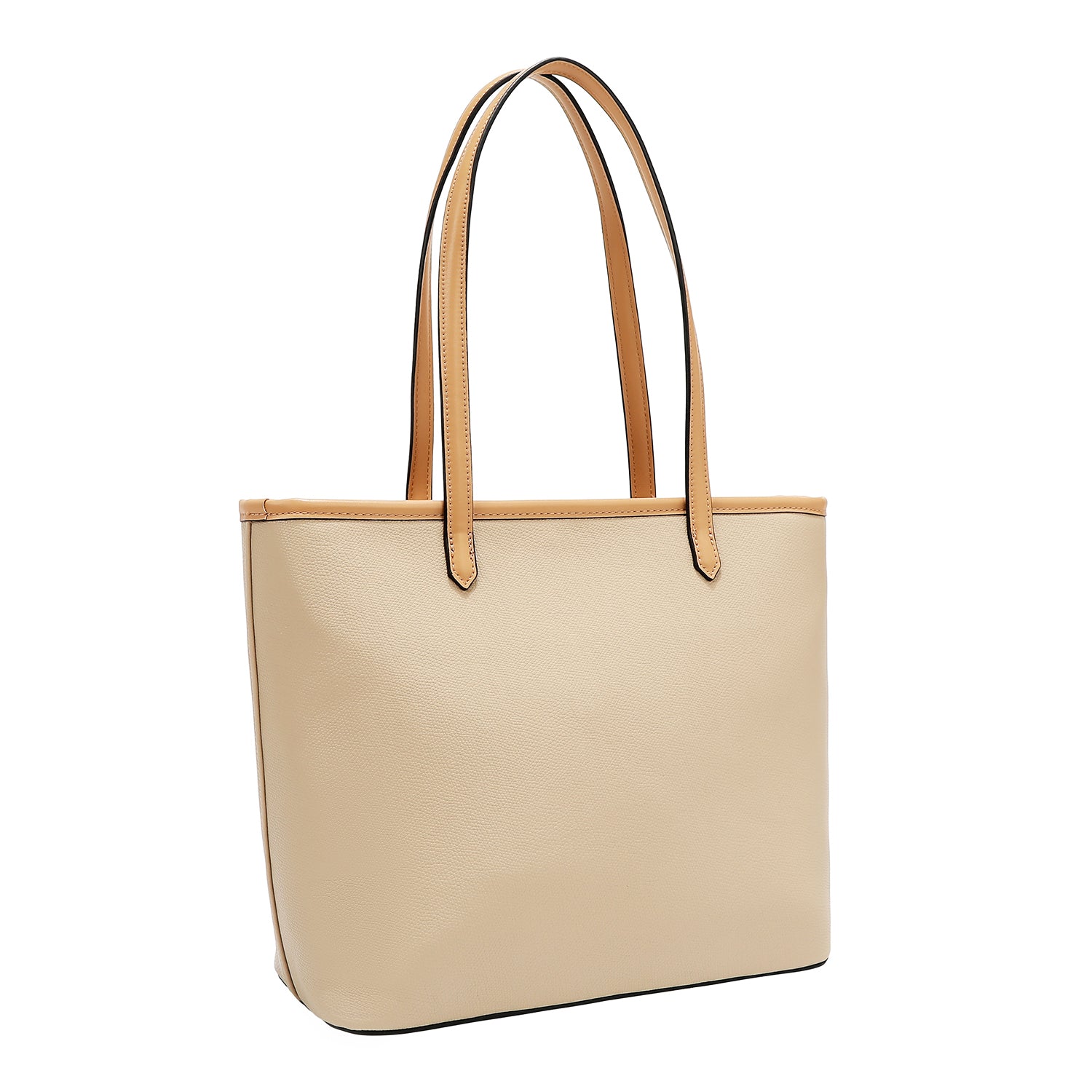 Bolsa de compras com bolso e blocos coloridos (taupe)