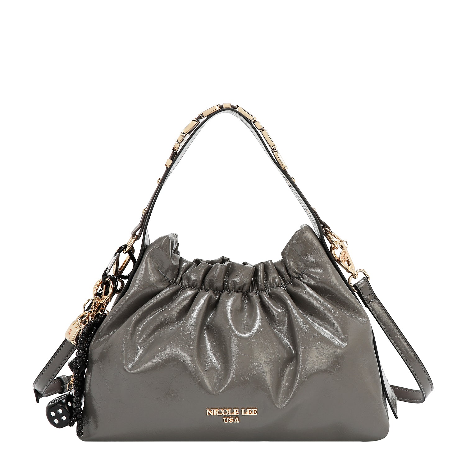 BOLSO DE ASA SUPERIOR SHIMMER LUXX (GRIS)