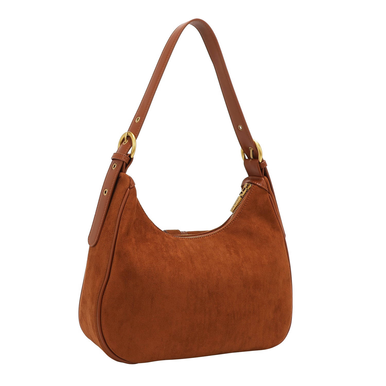 BORSA A TRACOLLA CON DISEGNO FLOREALE (MARRONE)