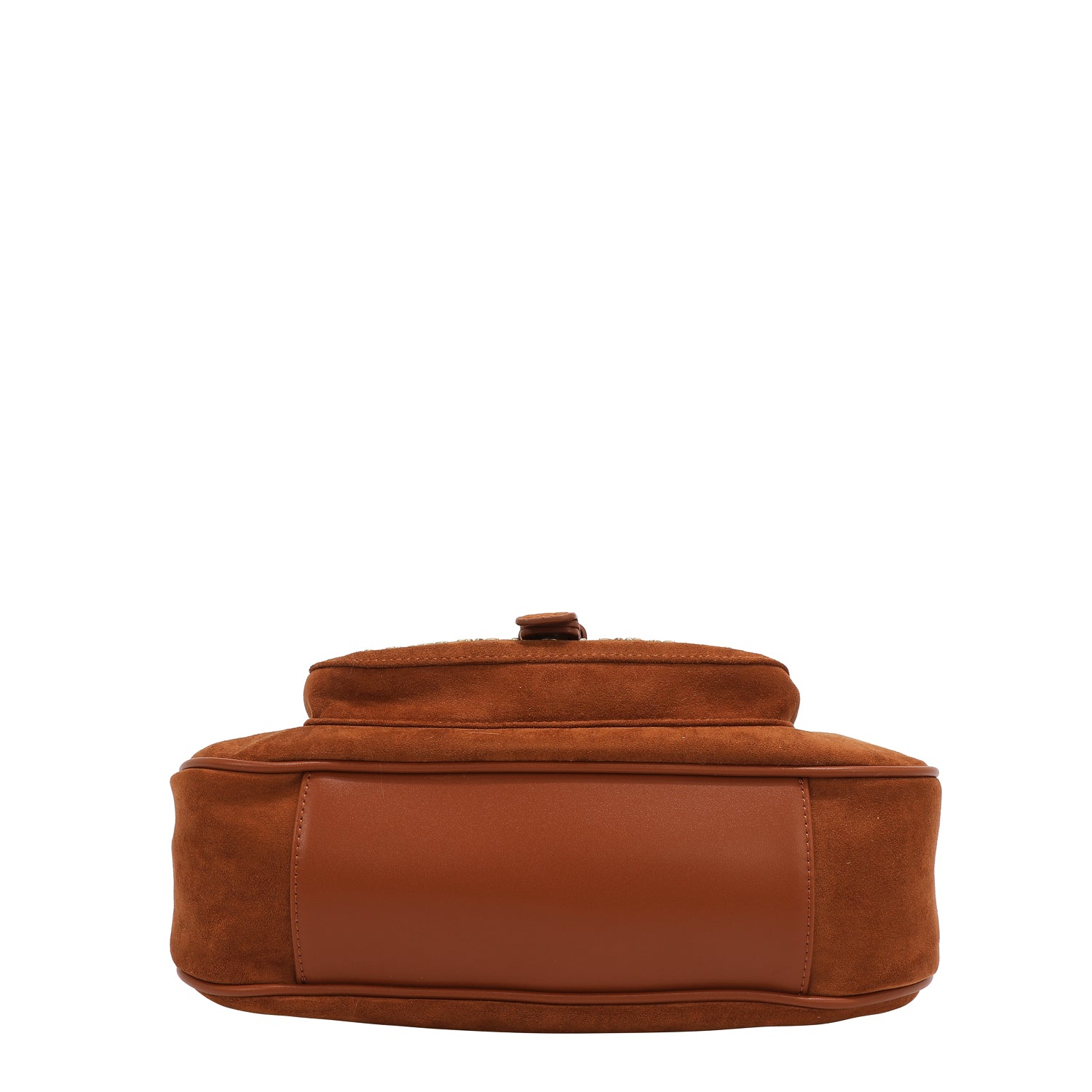 BORSA A TRACOLLA CON DISEGNO FLOREALE (MARRONE)