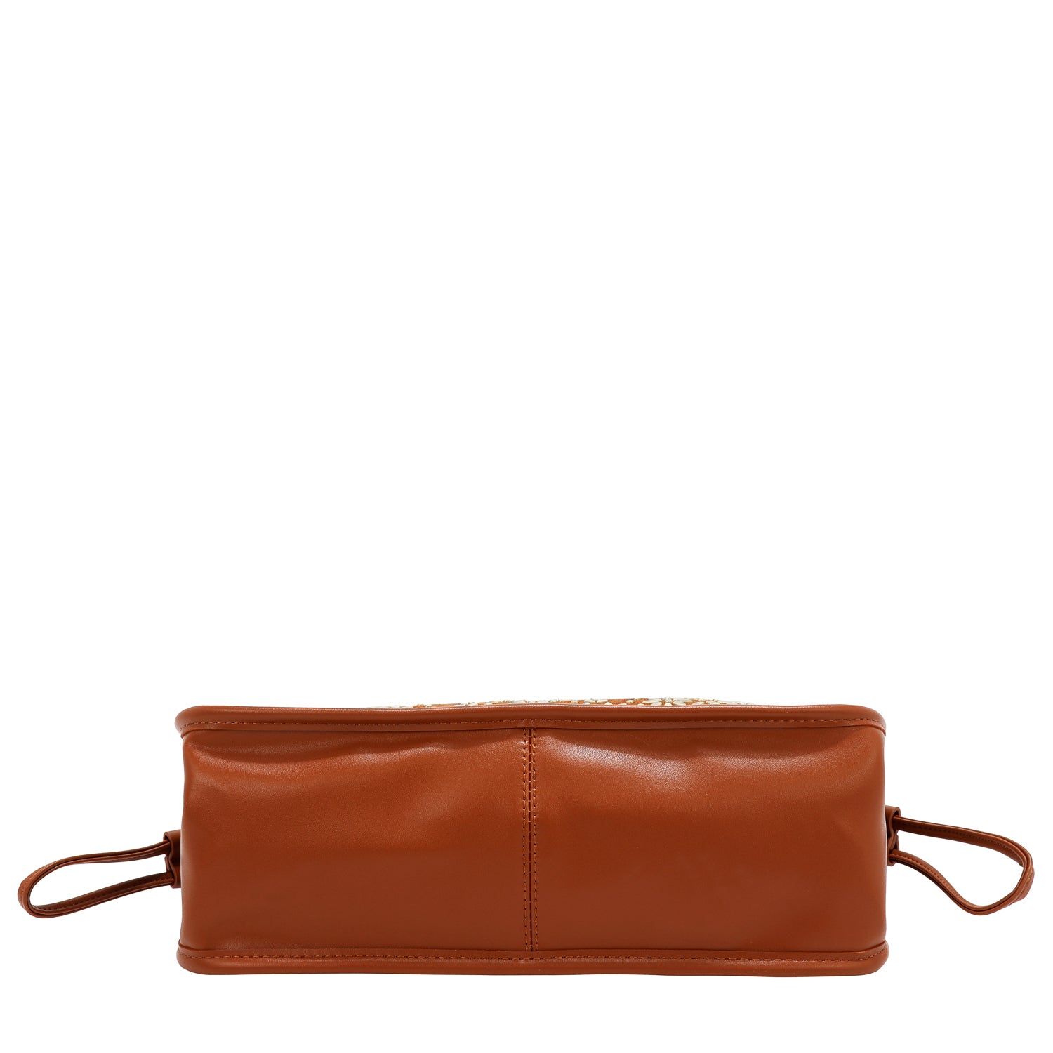BORSA CON DISEGNO FLOREALE (MARRONE)